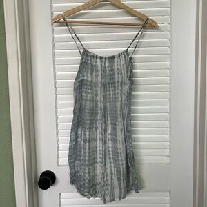 Acacia Swimwear blue and White Tie-Dye cover-up dress
